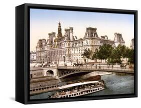 Hotel De Ville, Paris-null-Framed Stretched Canvas