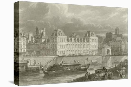 Hotel De Ville-Eugene-Louis Lami-Stretched Canvas