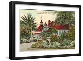 Hotel del Coronado in Winter, San Diego, California-null-Framed Art Print