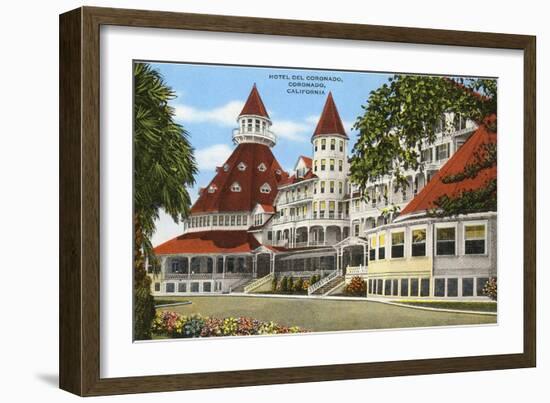 Hotel del Coronado, San Diego, California-null-Framed Art Print