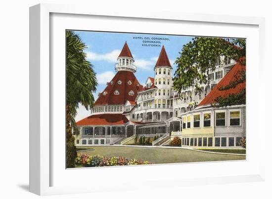 Hotel del Coronado, San Diego, California-null-Framed Art Print