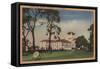 Hotel Del Monte and Archery Lawn - Monterey, CA-Lantern Press-Framed Stretched Canvas