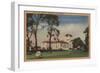 Hotel Del Monte and Archery Lawn - Monterey, CA-Lantern Press-Framed Art Print