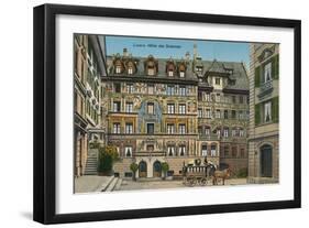 Hotel Des Balances, Lucerne, Switzerland-null-Framed Art Print
