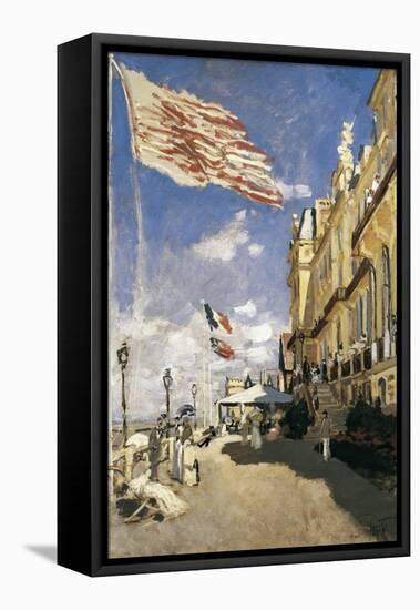Hotel Des Roches-Noires in Trouville-Claude Monet-Framed Stretched Canvas