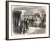 Hotel Dieu, Paris, France : Napoleon III visiting the sufferers of cholera in 1865-French School-Framed Giclee Print