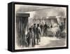 Hotel Dieu, Paris, France : Napoleon III visiting the sufferers of cholera in 1865-French School-Framed Stretched Canvas