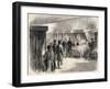 Hotel Dieu, Paris, France : Napoleon III visiting the sufferers of cholera in 1865-French School-Framed Giclee Print