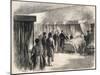 Hotel Dieu, Paris, France : Napoleon III visiting the sufferers of cholera in 1865-French School-Mounted Giclee Print