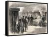 Hotel Dieu, Paris, France : Napoleon III visiting the sufferers of cholera in 1865-French School-Framed Stretched Canvas