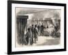 Hotel Dieu, Paris, France : Napoleon III visiting the sufferers of cholera in 1865-French School-Framed Giclee Print