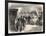 Hotel Dieu, Paris, France : Napoleon III visiting the sufferers of cholera in 1865-French School-Framed Giclee Print