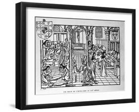 Hotel-Dieu, Paris. Nuns Feed the Living and Shroud the Dead, 1482-null-Framed Art Print