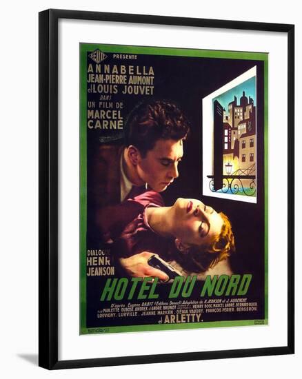 HOTEL DU NORD, French poster art, from top: Jean-Pierre Aumont, Annabella, 1938-null-Framed Art Print