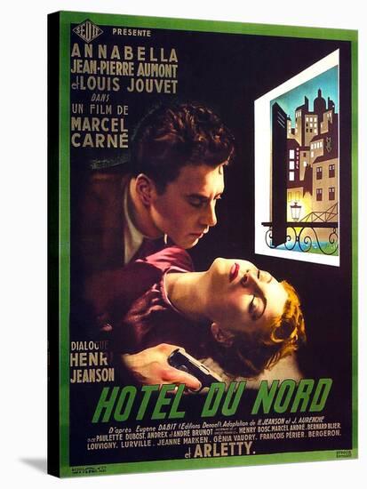 HOTEL DU NORD, French poster art, from top: Jean-Pierre Aumont, Annabella, 1938-null-Stretched Canvas