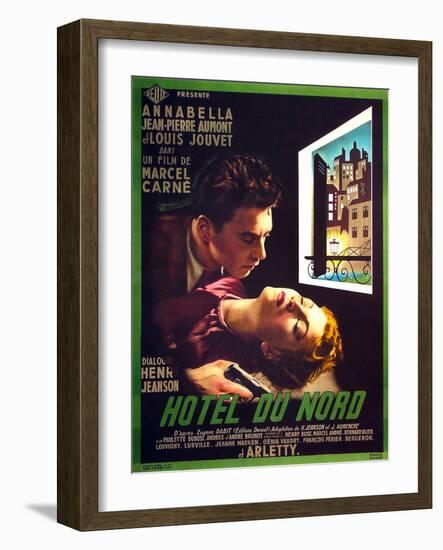 HOTEL DU NORD, French poster art, from top: Jean-Pierre Aumont, Annabella, 1938-null-Framed Art Print