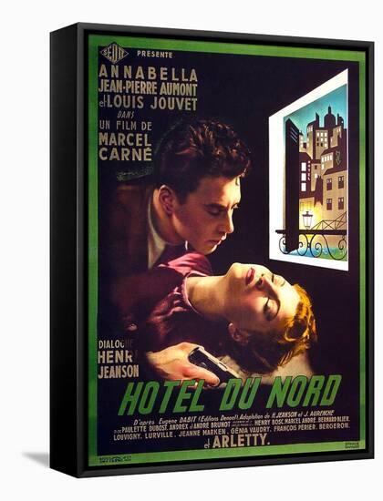 HOTEL DU NORD, French poster art, from top: Jean-Pierre Aumont, Annabella, 1938-null-Framed Stretched Canvas