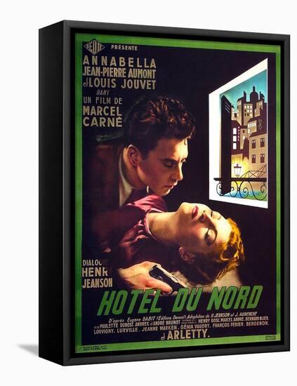 HOTEL DU NORD, French poster art, from top: Jean-Pierre Aumont, Annabella, 1938-null-Framed Stretched Canvas