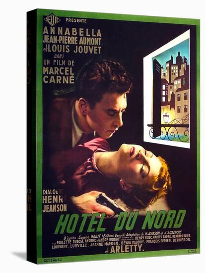 HOTEL DU NORD, French poster art, from top: Jean-Pierre Aumont, Annabella, 1938-null-Stretched Canvas