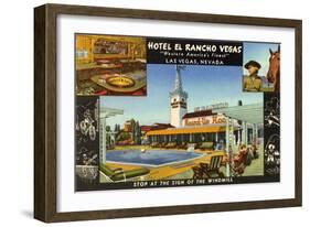 Hotel El Rancho Vegas, Las Vegas, Nevada-null-Framed Art Print