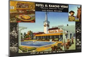 Hotel El Rancho Vegas, Las Vegas, Nevada-null-Mounted Art Print