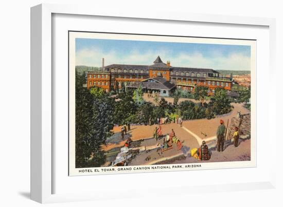 Hotel El Tovar, Grand Canyon-null-Framed Art Print