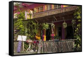 Hotel Entry, Flores, Lago Peten Itza, Guatemala, Central America-Colin Brynn-Framed Stretched Canvas
