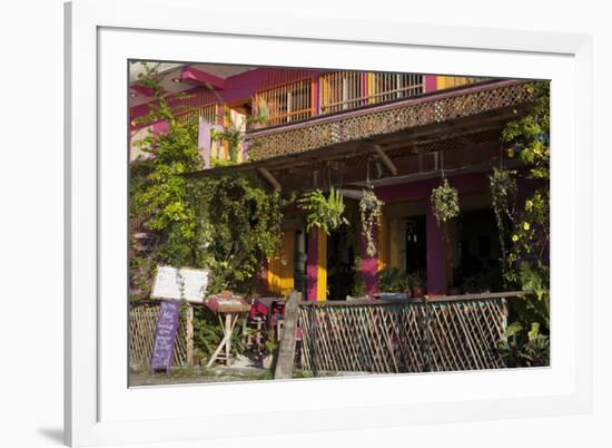 Hotel Entry, Flores, Lago Peten Itza, Guatemala, Central America-Colin Brynn-Framed Photographic Print