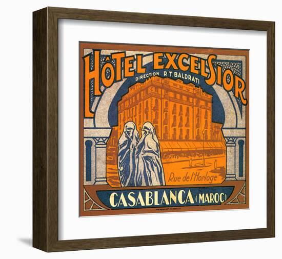 Hotel Excelsior, Casablanca, Maroc-null-Framed Art Print