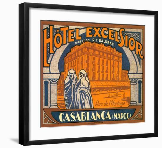 Hotel Excelsior, Casablanca, Maroc-null-Framed Art Print