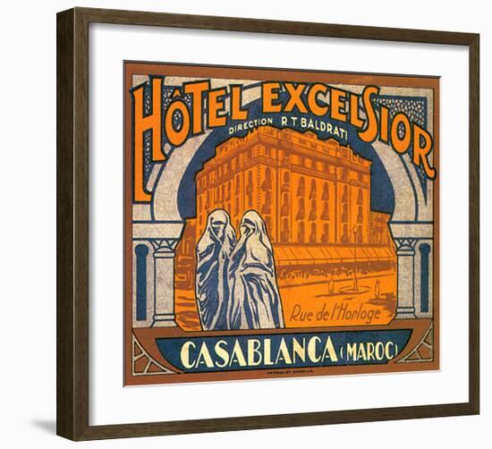 Hotel Excelsior, Casablanca, Maroc-null-Framed Art Print