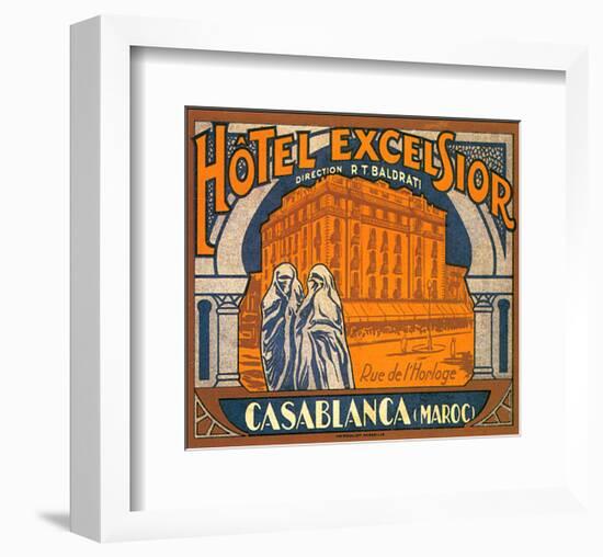 Hotel Excelsior, Casablanca, Maroc-null-Framed Art Print