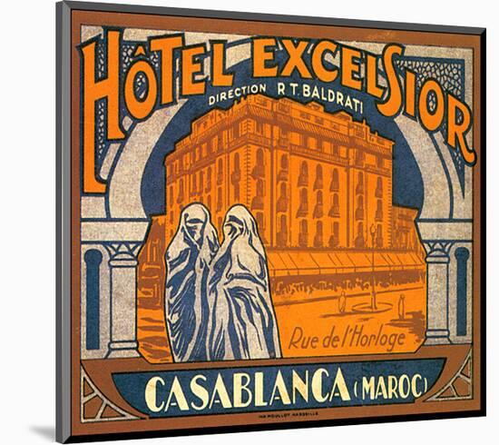 Hotel Excelsior, Casablanca, Maroc-null-Mounted Art Print
