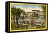 Hotel Flamingo Pool, Las Vegas, Nevada-null-Framed Stretched Canvas