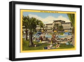 Hotel Flamingo Pool, Las Vegas, Nevada-null-Framed Art Print