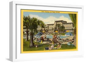 Hotel Flamingo Pool, Las Vegas, Nevada-null-Framed Art Print