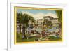 Hotel Flamingo Pool, Las Vegas, Nevada-null-Framed Art Print