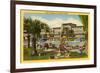 Hotel Flamingo Pool, Las Vegas, Nevada-null-Framed Art Print