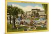 Hotel Flamingo Pool, Las Vegas, Nevada-null-Mounted Premium Giclee Print