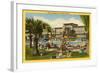 Hotel Flamingo Pool, Las Vegas, Nevada-null-Framed Art Print