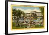 Hotel Flamingo Pool, Las Vegas, Nevada-null-Framed Art Print