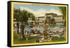 Hotel Flamingo Pool, Las Vegas, Nevada-null-Framed Stretched Canvas