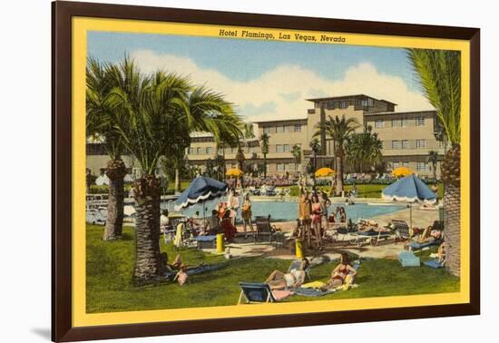 Hotel Flamingo Pool, Las Vegas, Nevada-null-Framed Art Print