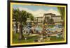 Hotel Flamingo Pool, Las Vegas, Nevada-null-Framed Art Print