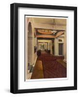 Hotel Hallway 1920s-null-Framed Photographic Print