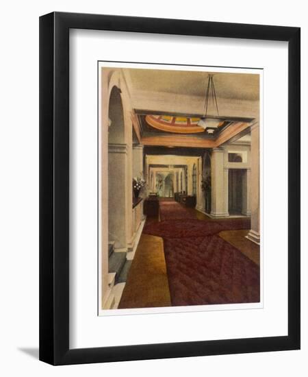 Hotel Hallway 1920s-null-Framed Photographic Print