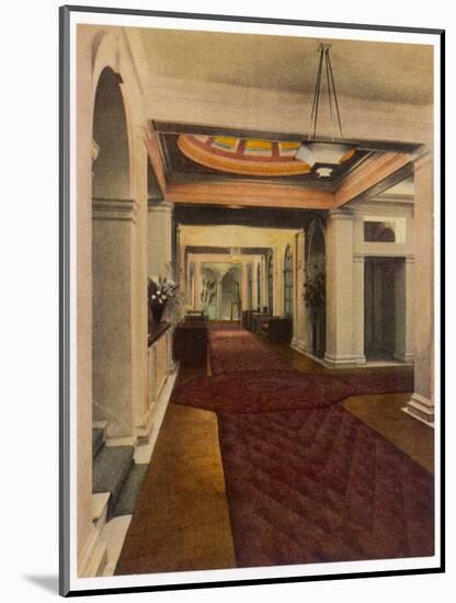 Hotel Hallway 1920s-null-Mounted Photographic Print