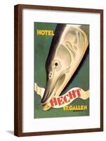 Hotel Hecht, St. Gallen-Charles Kuhn-Framed Art Print