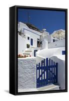 Hotel in Imerovigli, Santorini, Cyclades, Greece-Katja Kreder-Framed Stretched Canvas