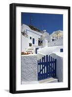 Hotel in Imerovigli, Santorini, Cyclades, Greece-Katja Kreder-Framed Photographic Print